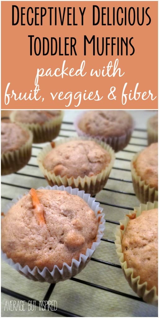 These muffins are packed with fruit, veggies & fiber, but your kids will never know! They taste SO GOOD!