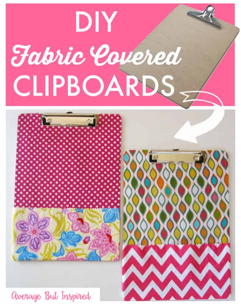 It's so easy to make these cute fabric covered clipboards! No sewing involved! This is a fantastic teacher gift idea, or a project for anyone who likes to be organized! #teacherappreciation #teacherappreciationweek #teachergiftideas #teachergift #clipboardideas