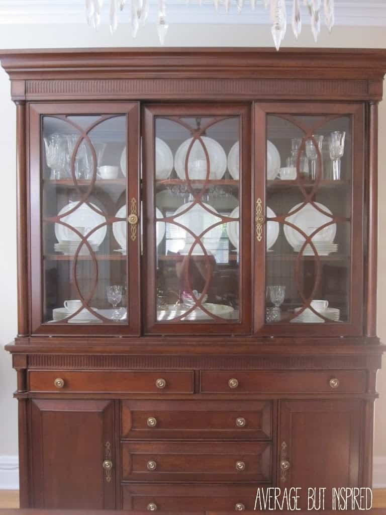 Tips on How to Arrange a China Cabinet - Average But Inspired