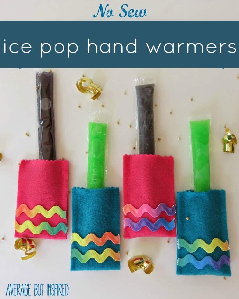 Keep your kids' hands warm while they enjoy their favorite frozen ice pop treats! These no-sew DIY Freeze Pop Holders are so easy to make! Get the full tutorial here.