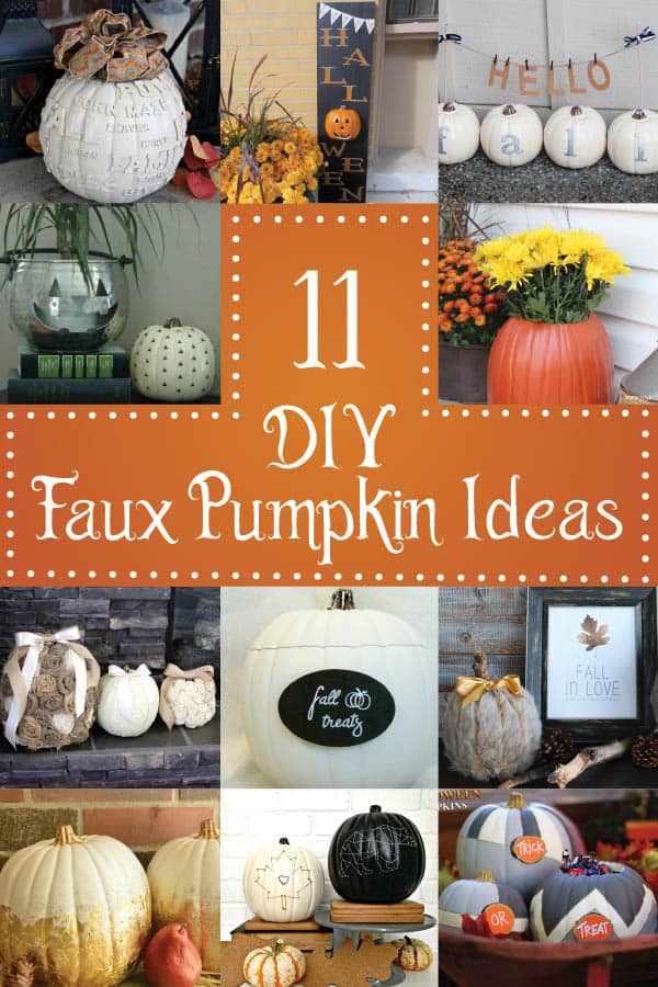 11 DIY Faux Pumpkin Ideas