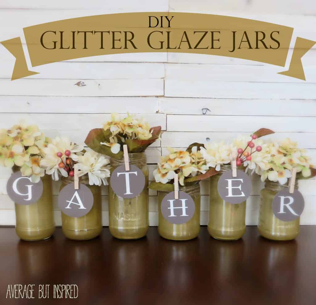 DIY Glitter Glaze Jars