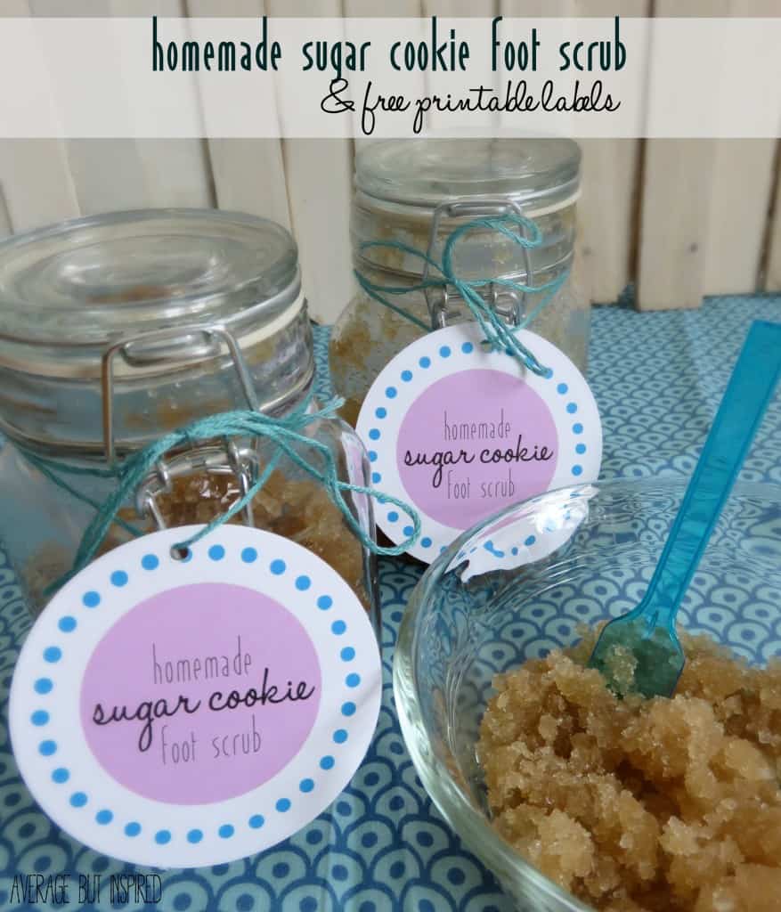 Homemade Sugar Cookie Foot Scrub Recipe and Free Printable Labels