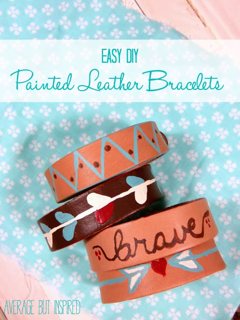 Use Americana Multi-Surface Paint to customize leather cuff bracelets any way you want!