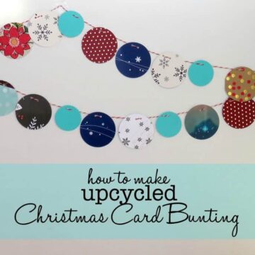 Upcycled Christmas Card Bunting