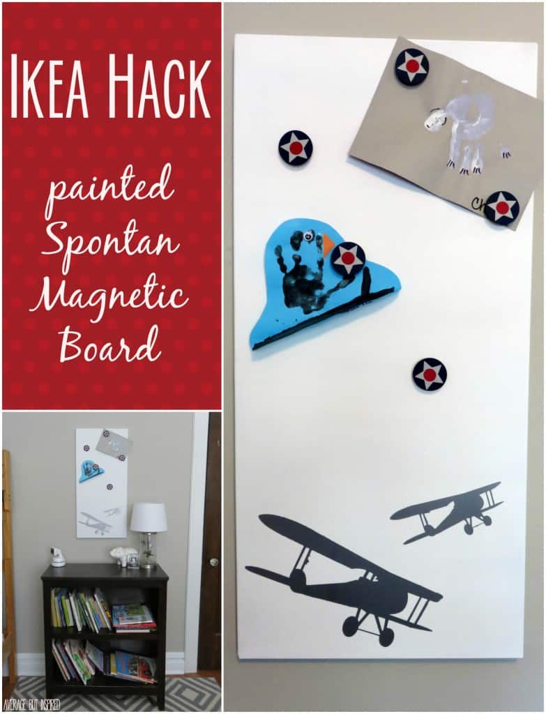 So cool! You can easily customize a plain magnet board, like the SPONTAN from IKEA, with chalk paint!