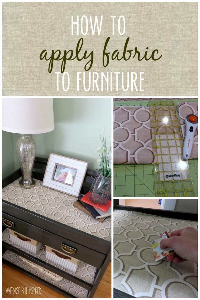 Learn how to add fabric to furniture in just a few simple steps! It's very easy to Mod Podge fabric to wood or any type of furniture with this tutorial.