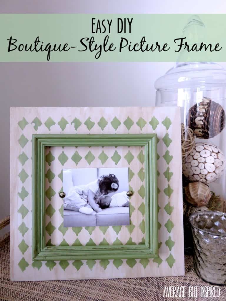 Update a thrift shop picture frame with paint and plywood! Learn how to make a boutique-style picture frame with this simple tutorial.