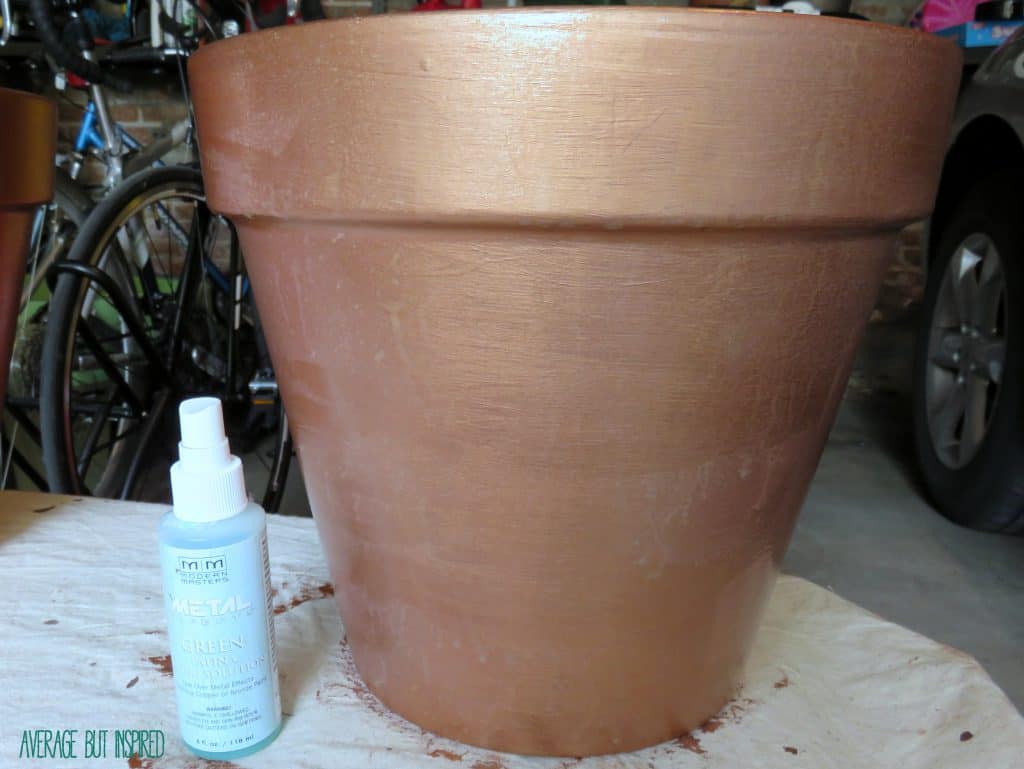 Plastic Straw Craft: DIY Faux Copper Planter