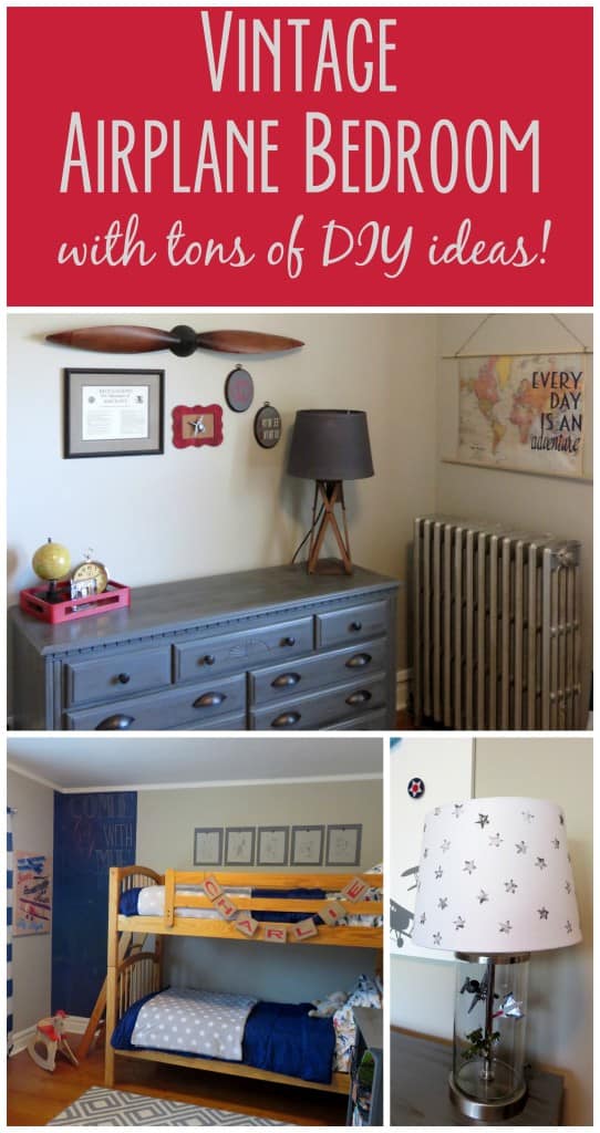 Vintage Airplane Bedroom Reveal