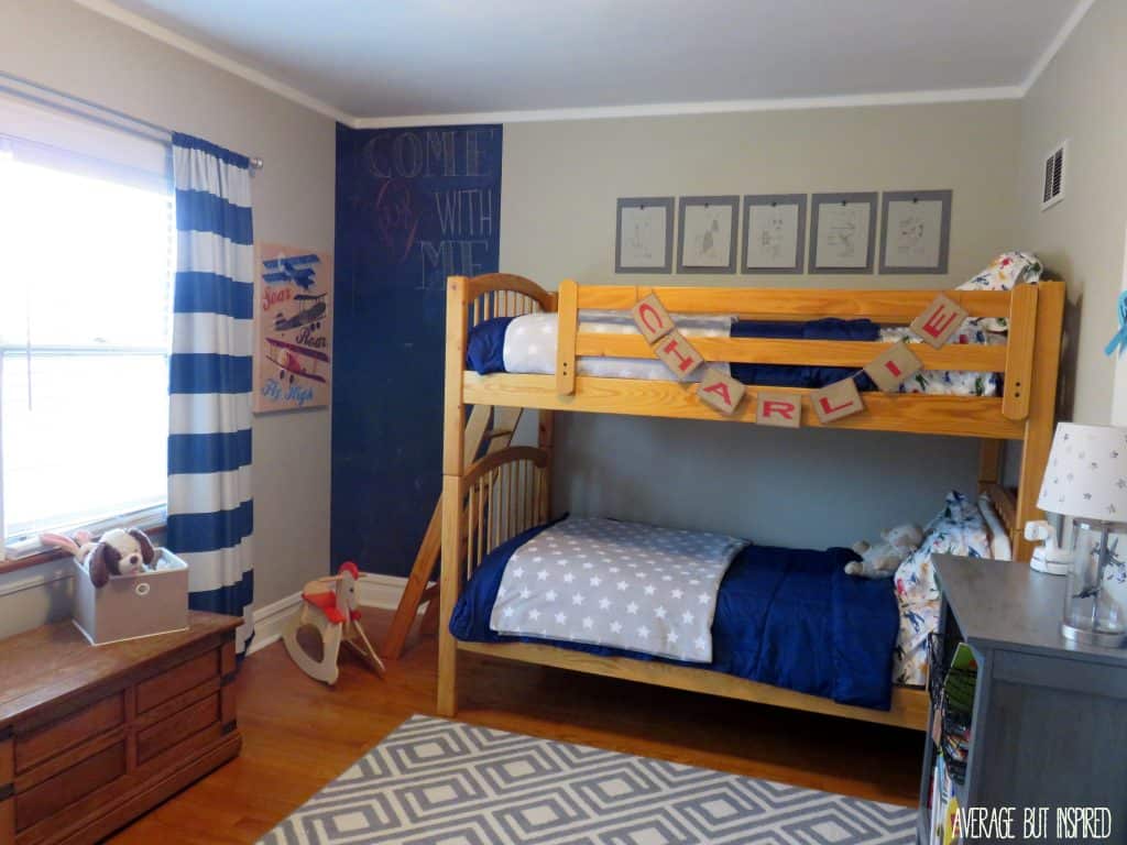 Vintage Airplane Bedroom Reveal