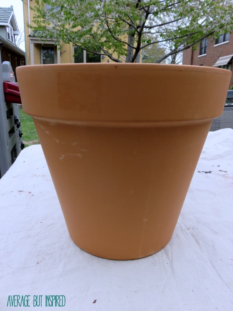 DIY Faux Copper Planters give the look of aged copper at a fraction of the price!