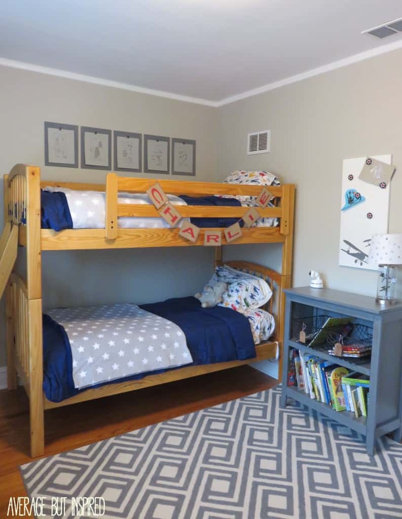 Vintage Airplane Bedroom Reveal