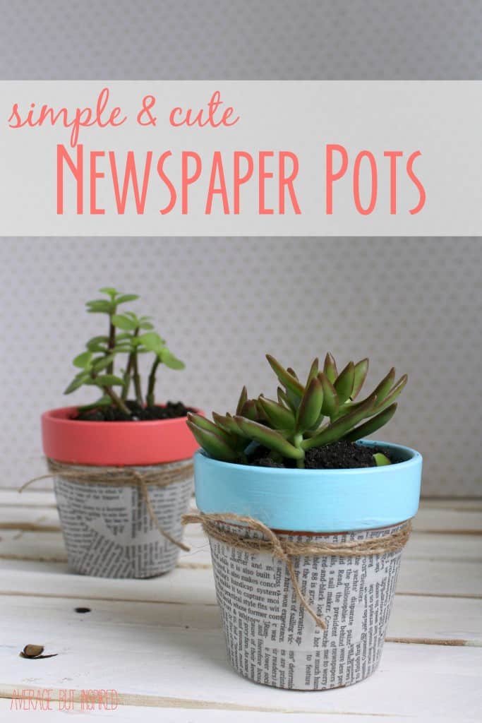 These little newspaper pots are so charming! They make a cute gift, too!
