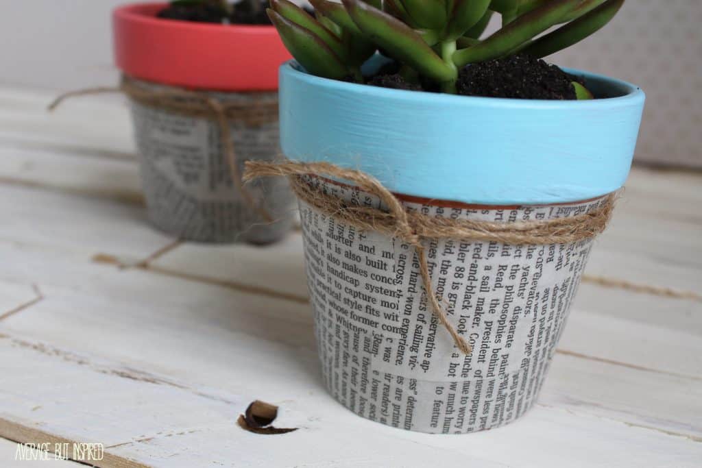 These little newspaper pots are so charming! They make a cute gift, too!