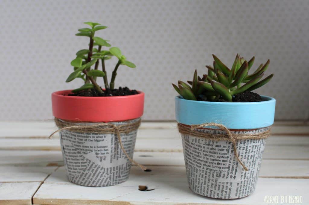 These little newspaper pots are so charming! They make a cute gift, too!