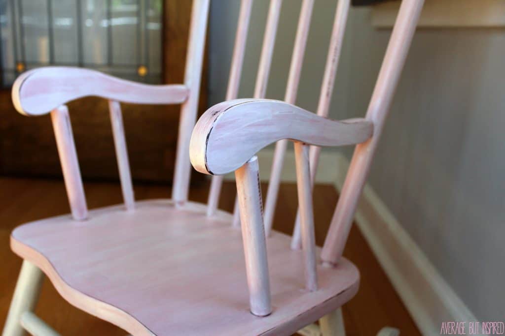 Painting a rocking chair for outlet nursery