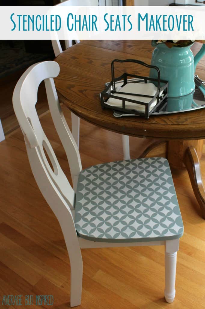 Give old chairs new life by stenciling the seats! It's an easy project that packs a lot of punch and will help make a statement in your home.
