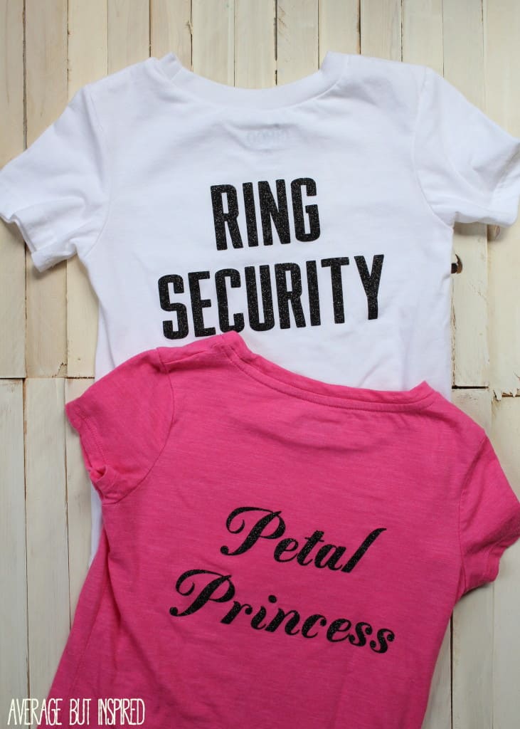 DIY Flower Girl and Ring Bearer T-Shirts