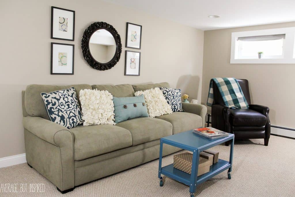 A Big Basement Living Room Makeover