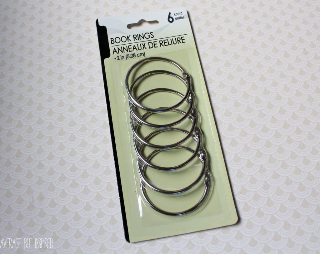 Binder rings are awesome little tools for organization and are so CHEAP! This post has great ideas on how to use them to organize everyday items.