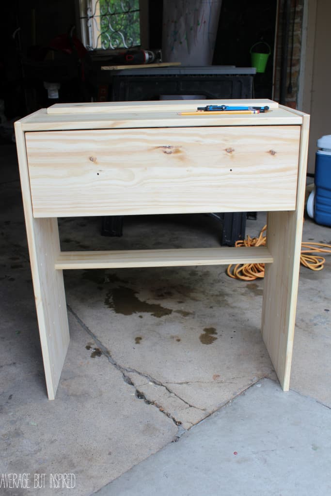 Transform a plain IKEA Rast dresser into a fun bar cart with this tutorial!