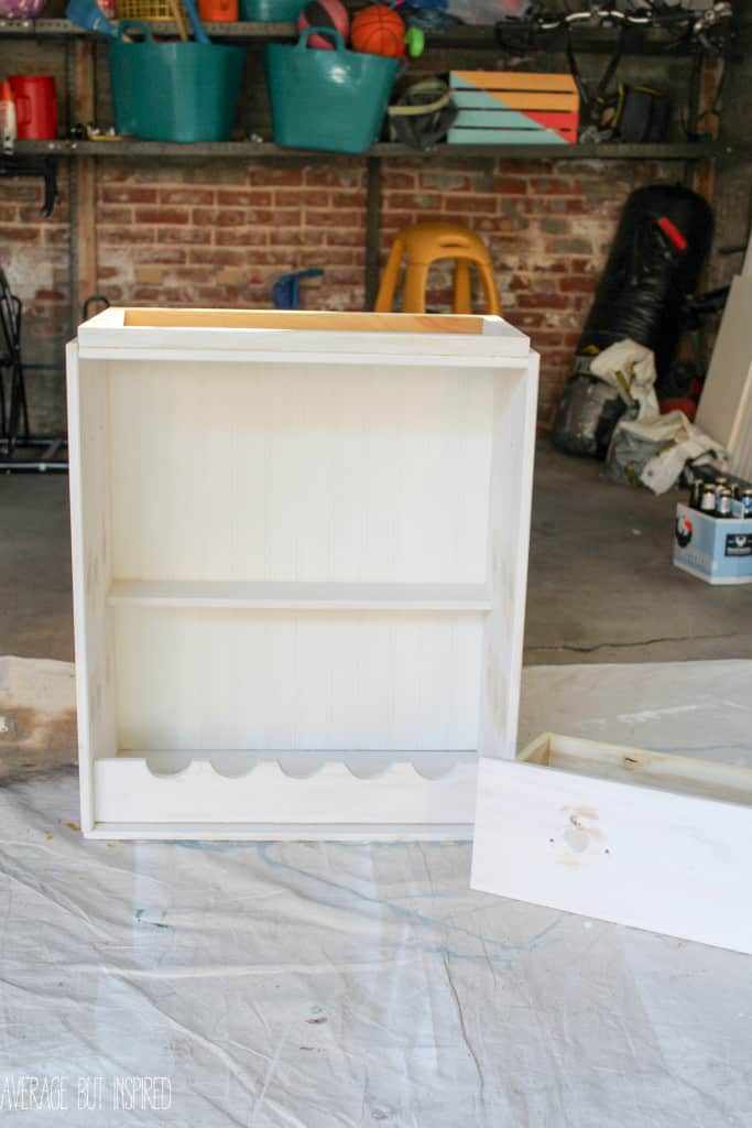 Transform a plain IKEA Rast dresser into a fun bar cart with this tutorial!