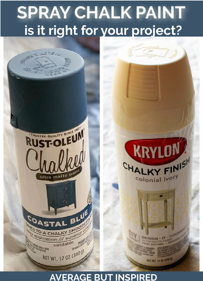 Spray chalk paint is an amazing paint . . . for some projects! Find out the answers to all of your questions about chalky finish spray paint right in this post.