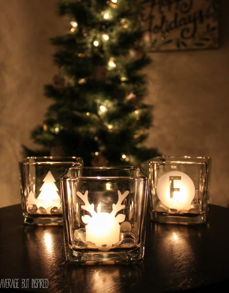 DIY etched glass votives are such a GREAT gift! They're easy to make and inexpensive. Get the full tutorial here.