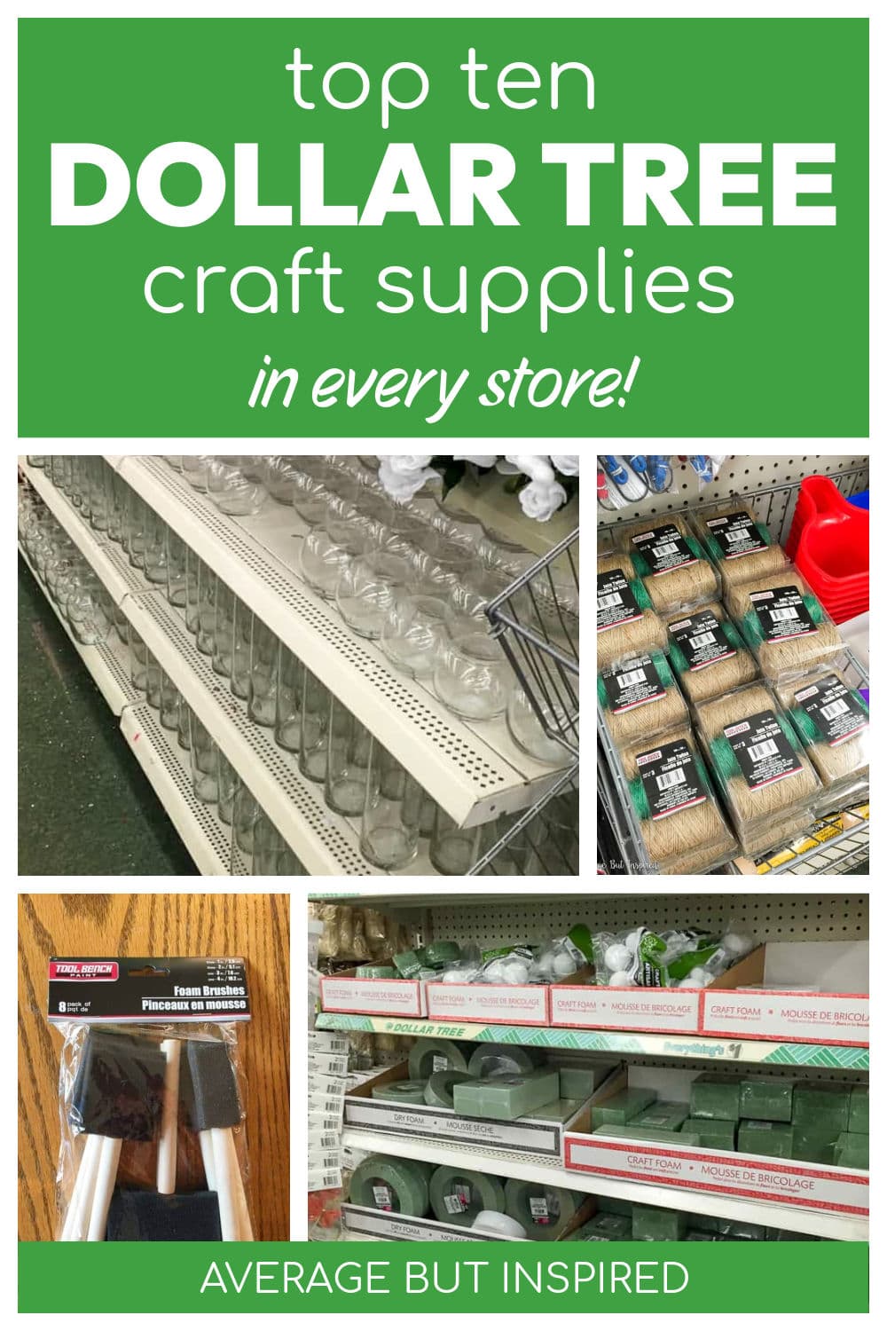 No matter how "good" or "bad" your Dollar Tree store is, this post will give you the best Dollar Tree craft supplies to buy! These are craft supplies available at all Dollar Tree stores.