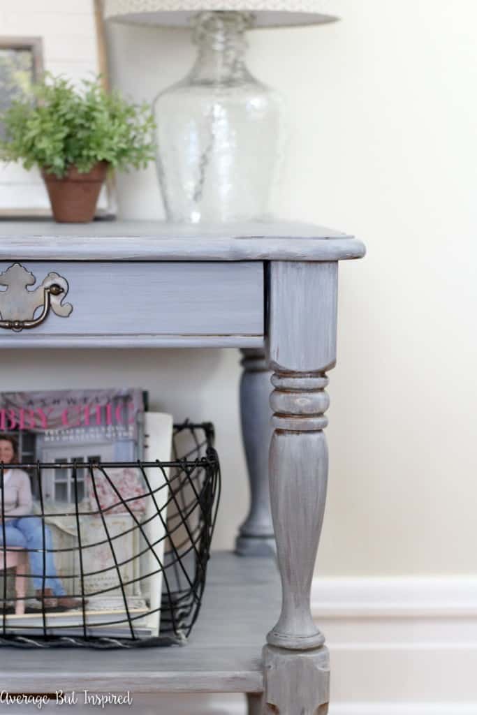 Learn how to give an old piece of furniture new life by giving it a weathered wood look with paint!