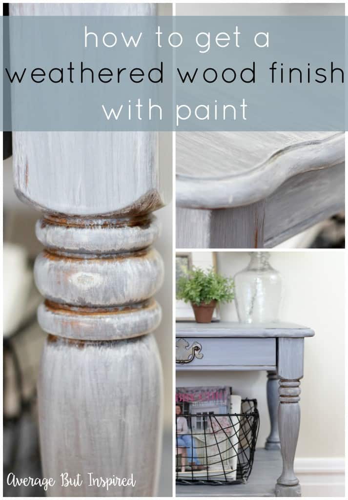 Learn how to give an old piece of furniture new life by giving it a weathered wood look with paint!