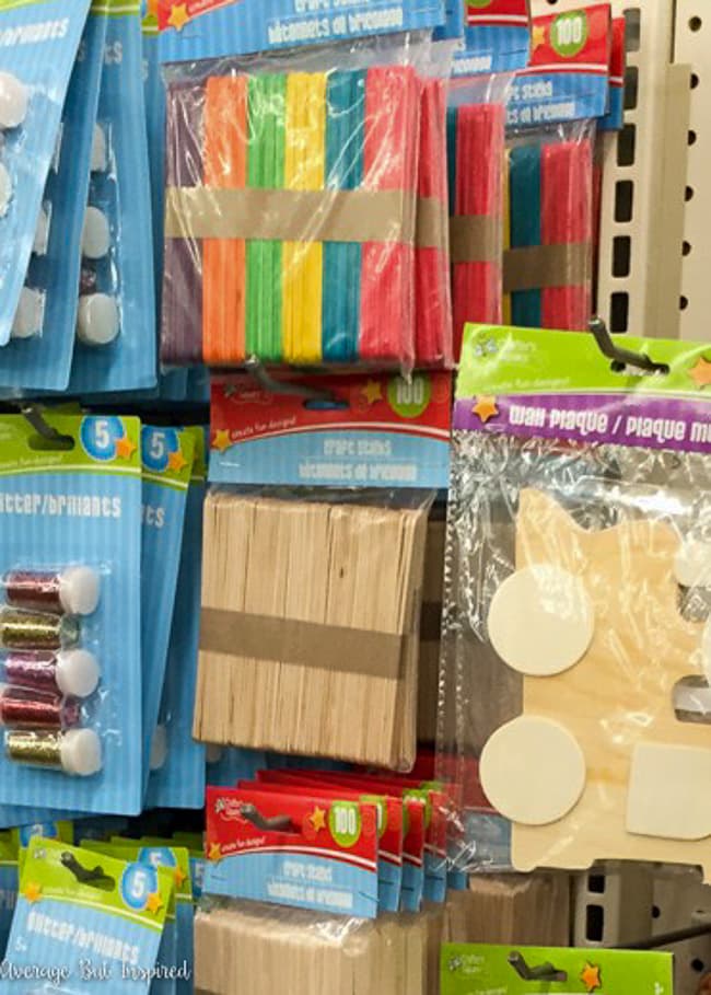 Popsicle sticks are a wonderful Dollar Tree craft supply.  Use popsicle sticks for paint stirring, resin crafts, and more.
