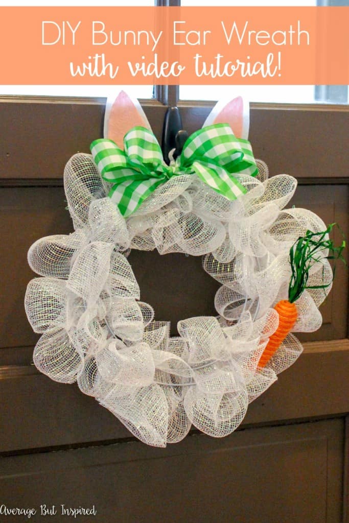 Adorable! This 10 Minute Bunny Wreath is a perfect addition to your Easter decor or spring decor! Plus, a video tutorial makes it easy to make on your own!