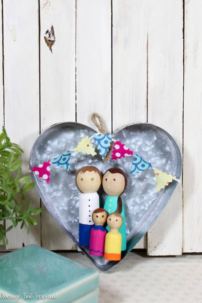 Personalize plain peg dolls to resemble your family in this fun craft!