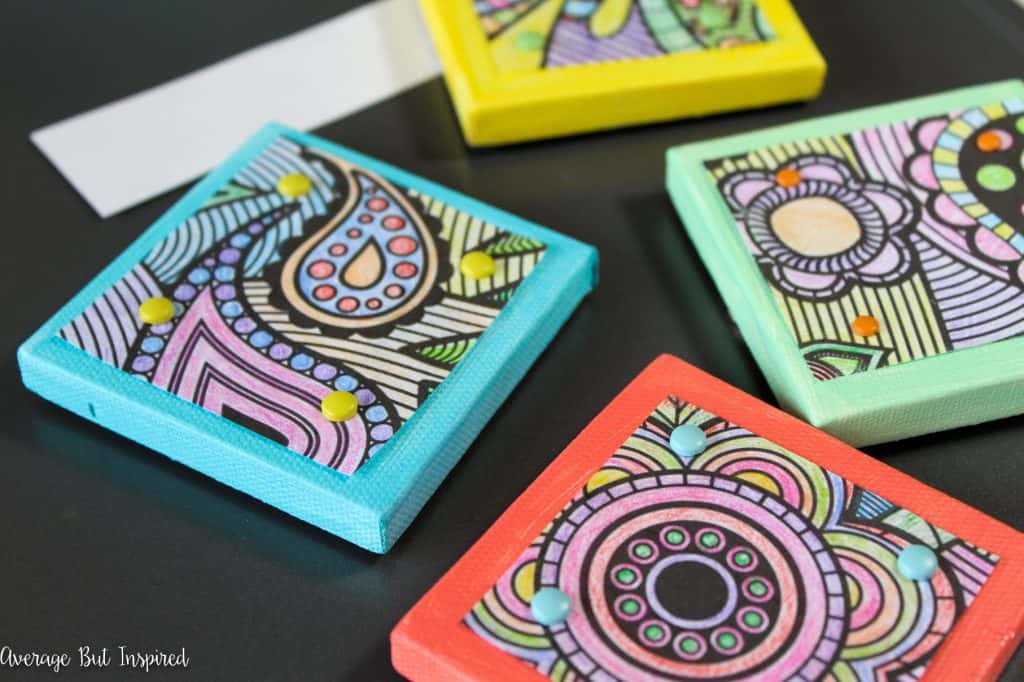 Turn Adult Coloring Book Pages Into Magnets!