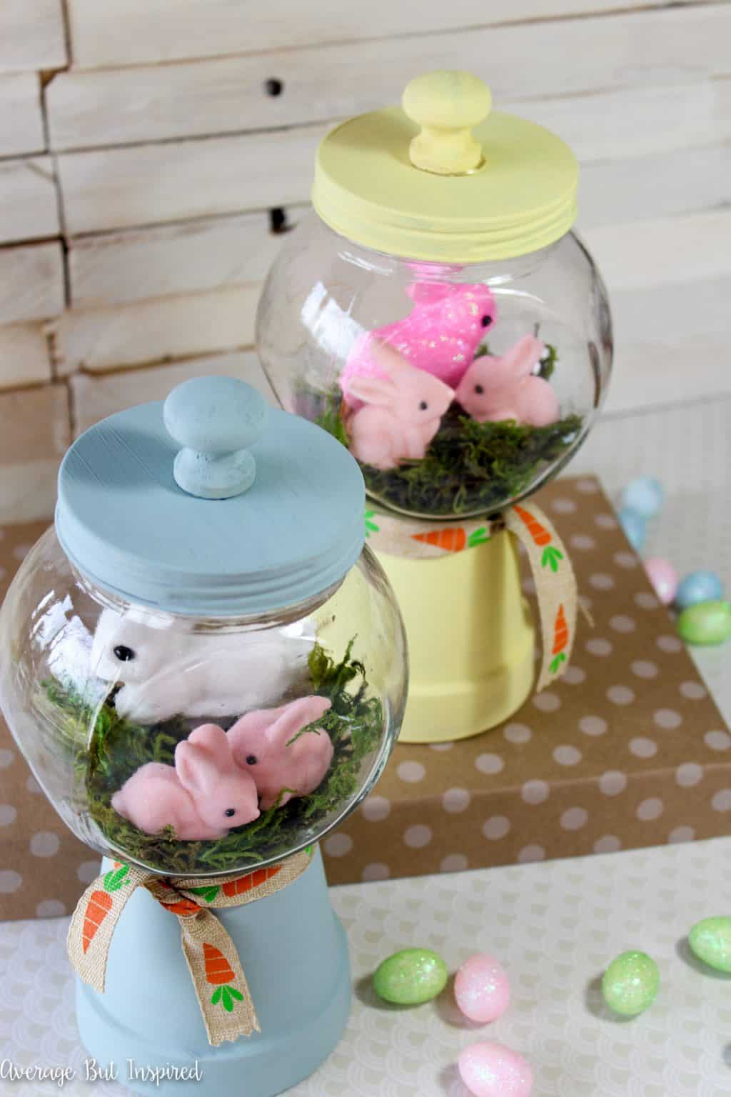 Spring Bunny Flower Pot Gumball Machine Craft