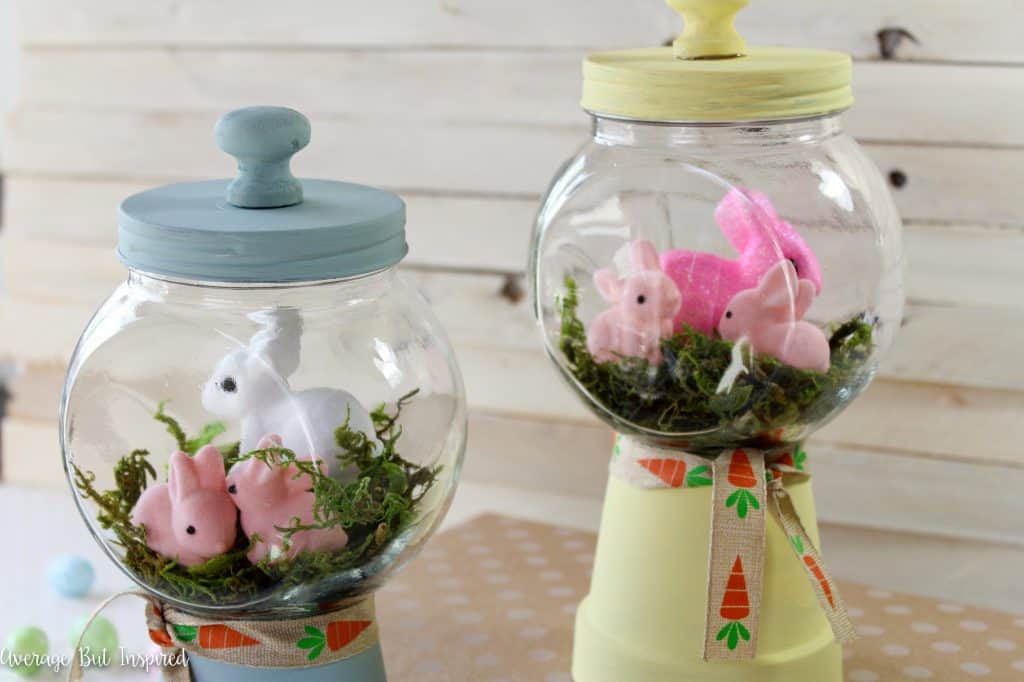 Spring Bunny Flower Pot Gumball Machine Craft