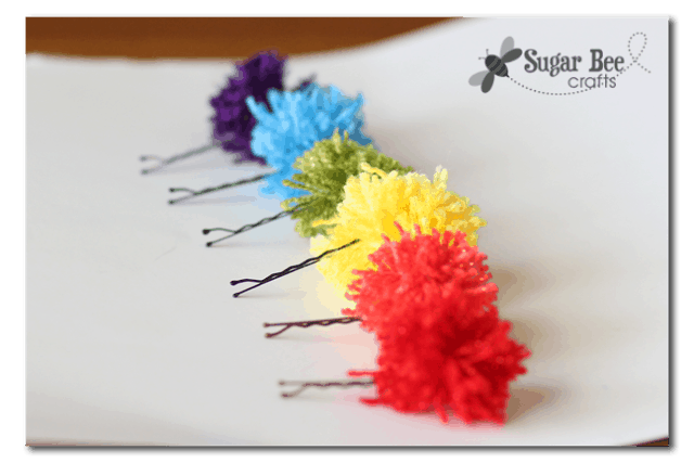 Pom-Pom Sparklers, Red White Blue Series via My Very Educated Mother -  Sugar Bee Crafts