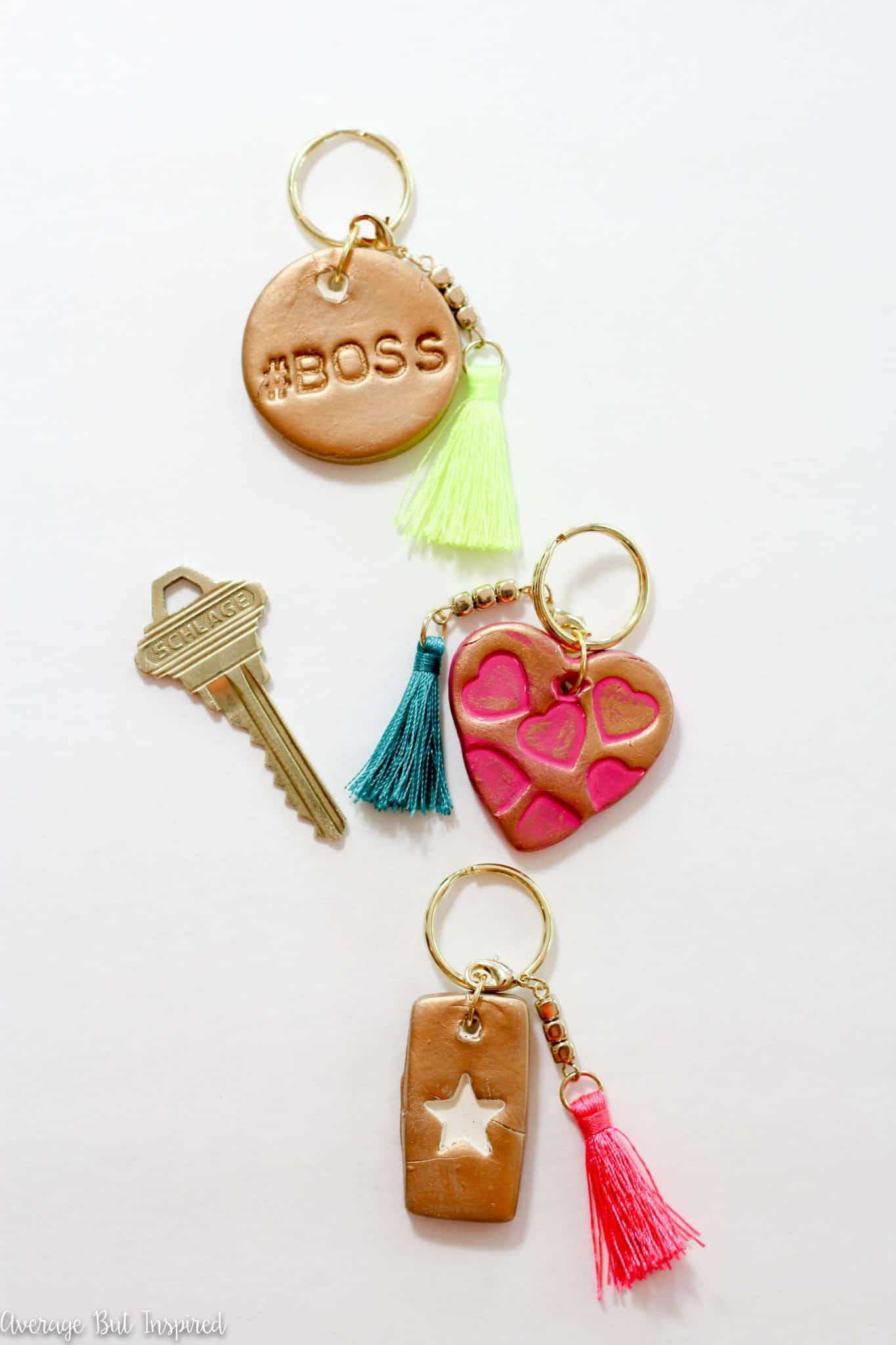 Air dry clay keychains are a fun and simple craft that anyone can make! Plus, they make a great DIY gift!