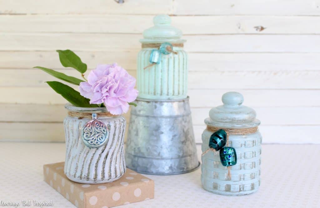 Sea Glass is so beautiful, so why not recreate the look on any glass object with this tutorial on how to get a sea glass look with paint. It's easy!