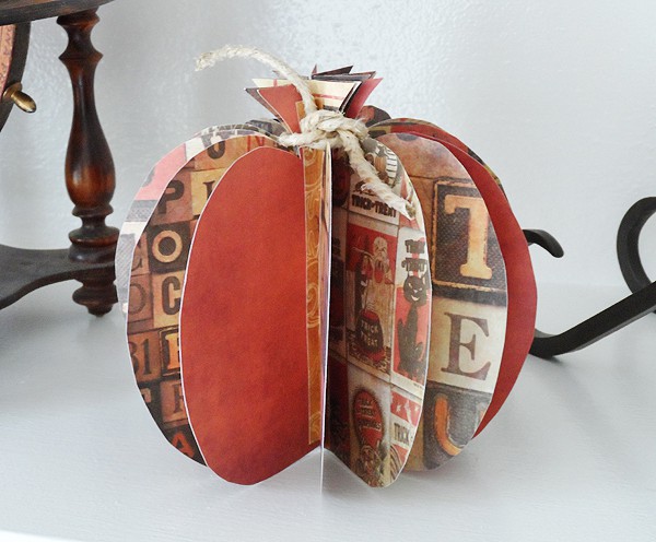 This 3D paper pumpkin is from Crafts by Amanda