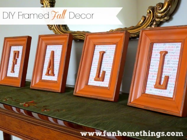 This DIY Framed Fall Decor is from Fun Home Things