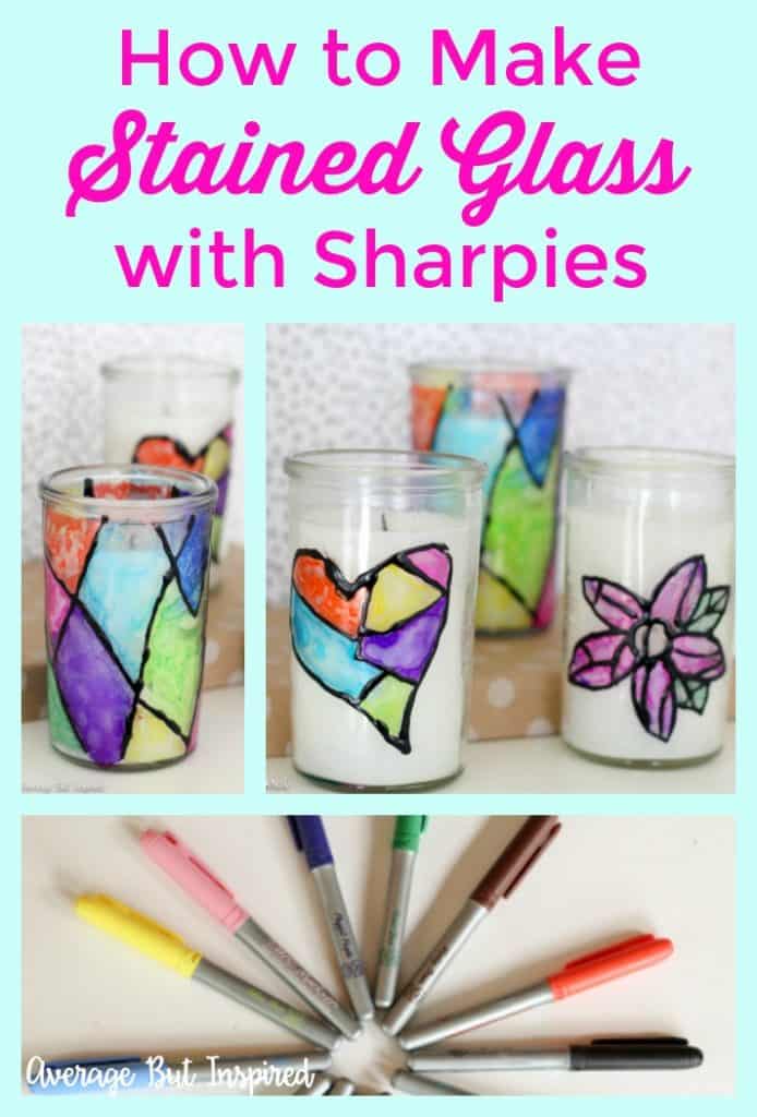 Learn how to make stained glass with Sharpies or other permanent markers! This easy craft project is perfect for any age!