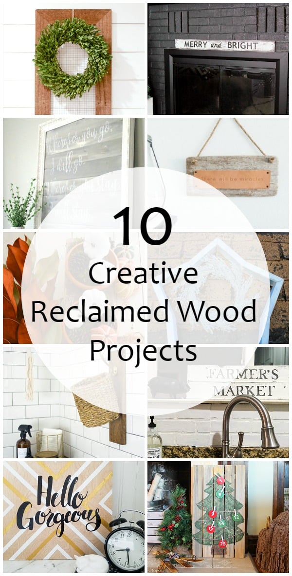 See ten amazing projects you can make with reclaimed wood! As part of the Monthly DIY Challenge you'll find these great wood project tutorials.