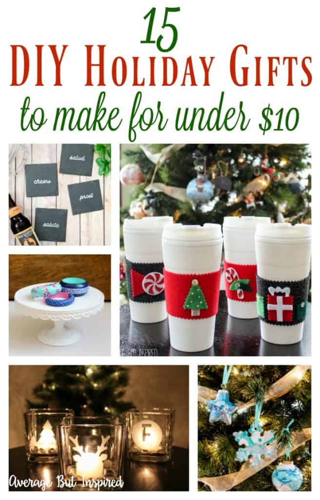 You don't have to spend a fortune to give someone a thoughtful gift! This post has 15 DIY Christmas Gift Ideas that you can make for under $10!
