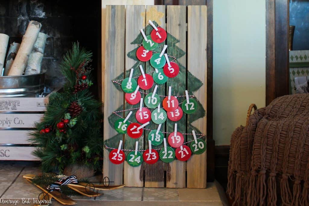 How to Make a Faux Pallet Wood Advent Calendar