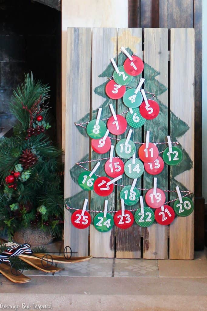 How to Make a Faux Pallet Wood Advent Calendar