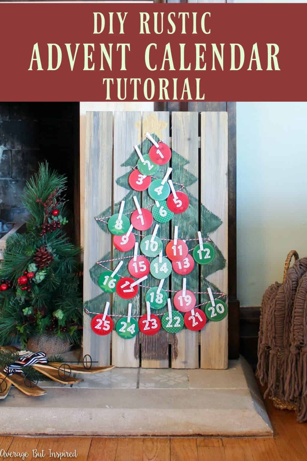 How to Make a Faux Pallet Wood Advent Calendar