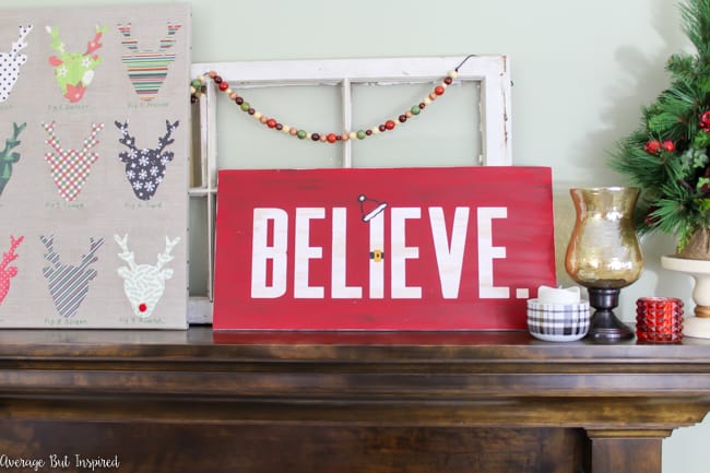 It only takes one piece of wood to make two adorable painted wood signs! Learn how to make a DIY reversible Christmas to winter sign with this tutorial.